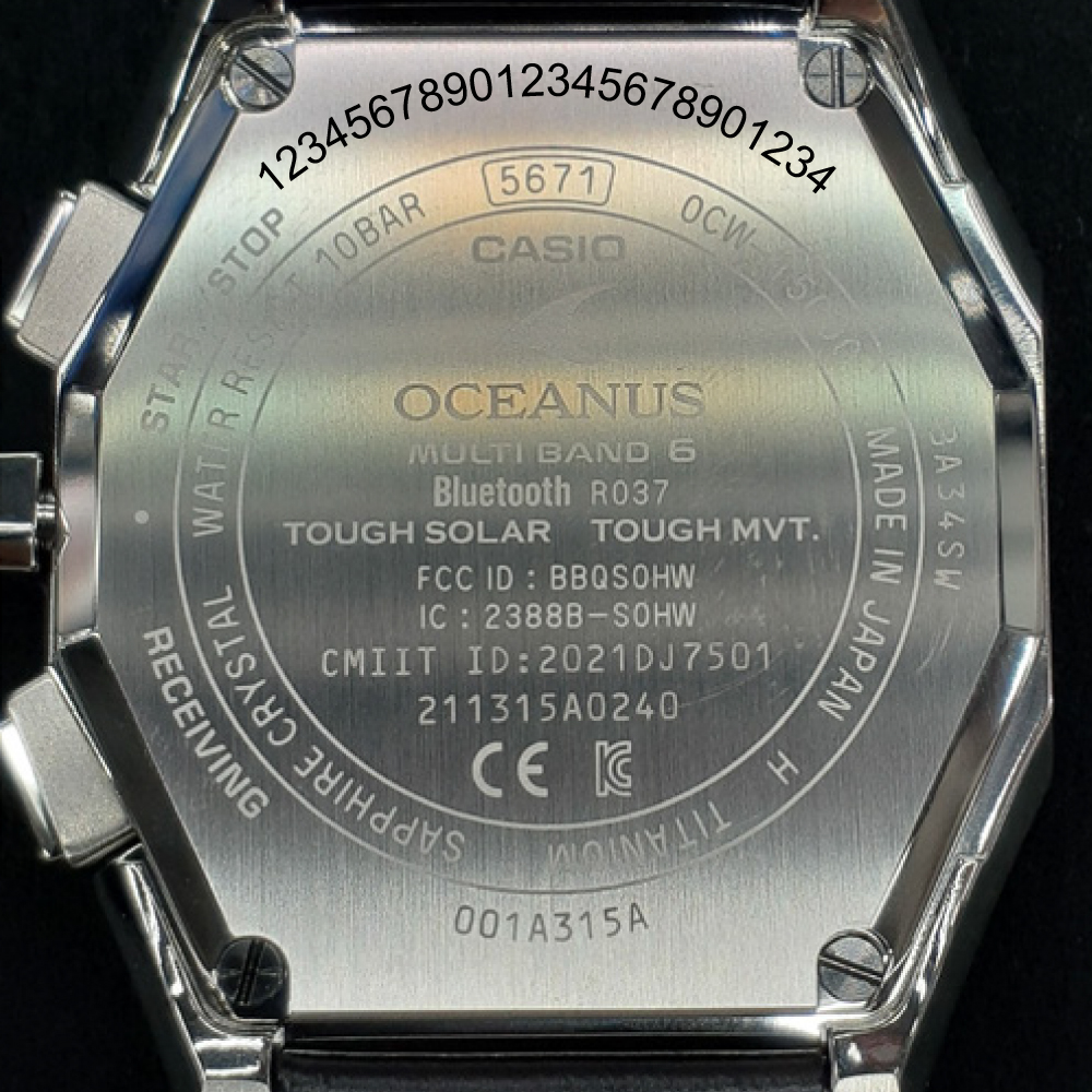 【CASIO】腕時計 OCEANUS OCW-T5000B-1AJF ≪名入れ有り≫ 山形県 東根市 hi011-123
