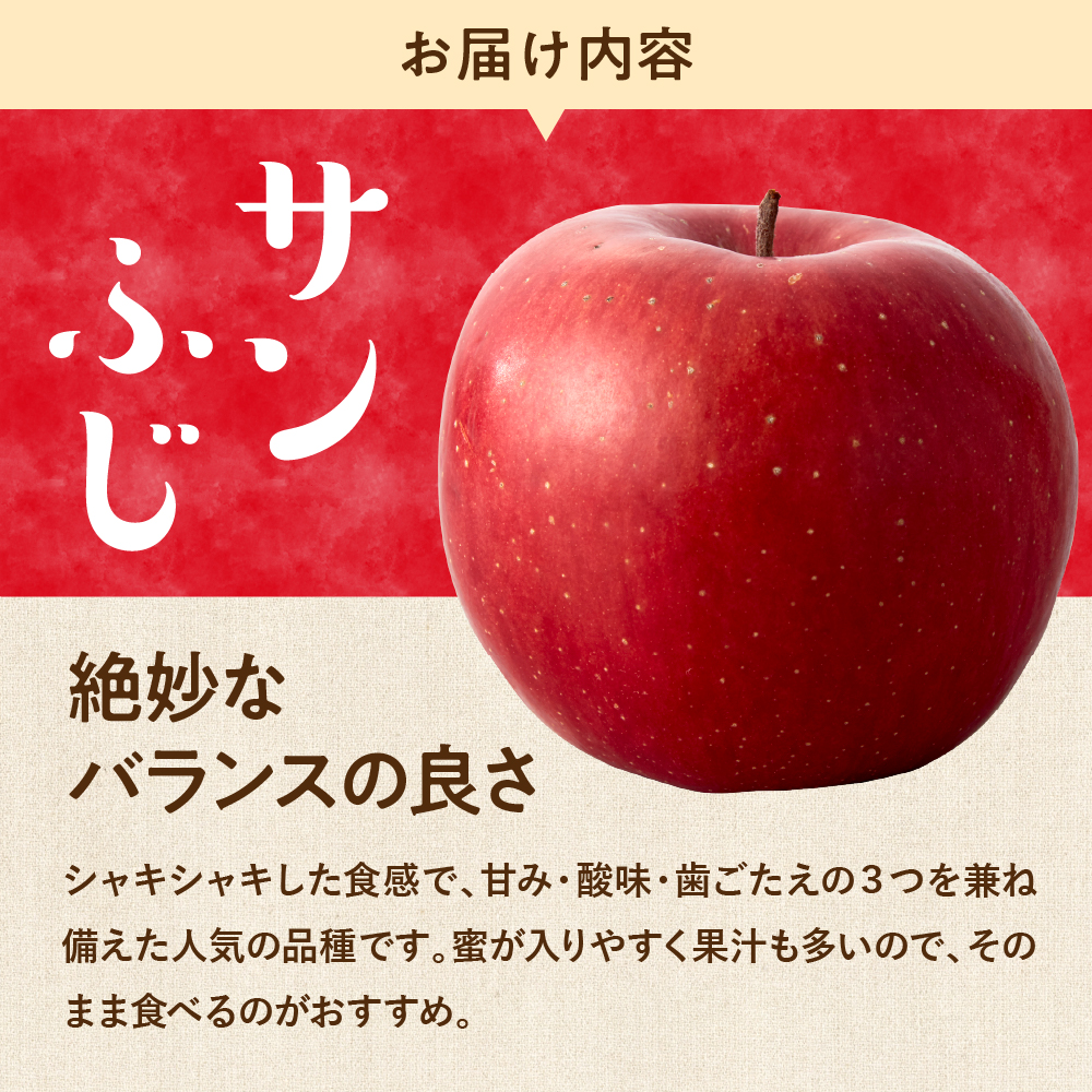 【令和7年産 先行予約】りんご サンふじ 3kg(秀品) 山形県 東根市 東根農産センター提供 hi027-207-1