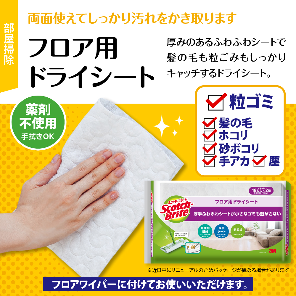 スコッチブライト フロア用ドライシート 36枚×20個 日用品 山形県東根市 hi068-012