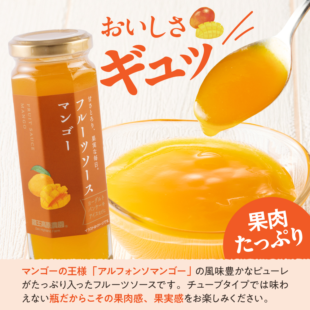 フルーツソース160g　マンゴー（12本）和歌山産業提供 山形県 東根市 hi070-012 マンゴー（12本）