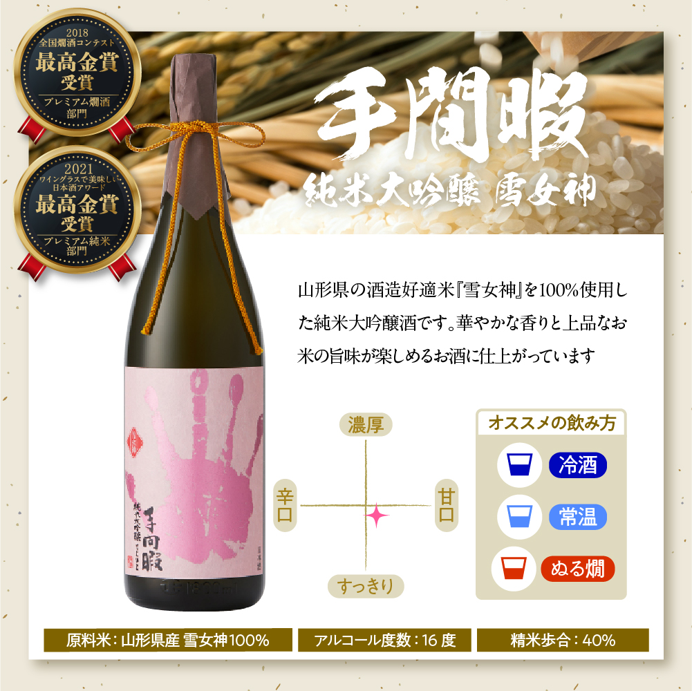 六歌仙　手間暇【雪女神】1,800ml　純米大吟醸　hi003-hi019-022r