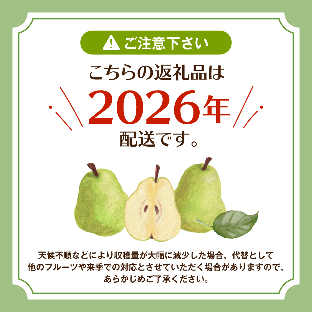 【2026年産先行予約】 フルーツの女王「ラ・フランス」 約5kg (14～18玉入) 山形県 東根市　hi026-060