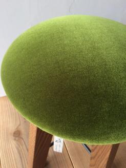 キノコスツール (モケットグリーン) 1脚 山形県 東根市 hi051-018
