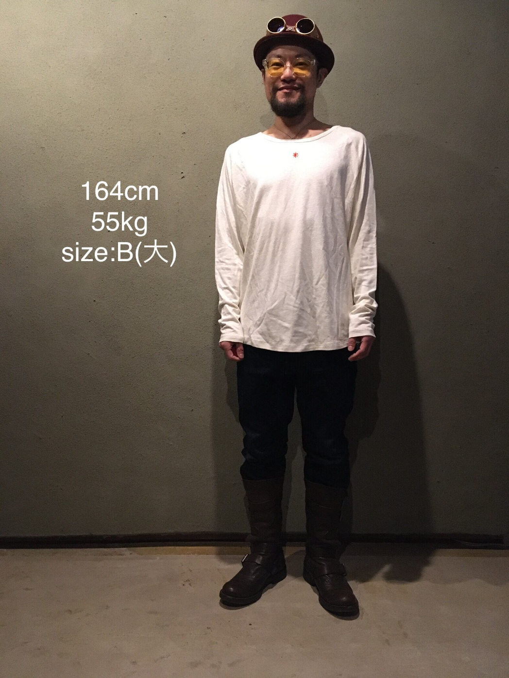 旅人の長袖（麻綿のラグラン長袖） サイズB（M～L）服屋ウタタネ 山形県 東根市 hi073-002-B