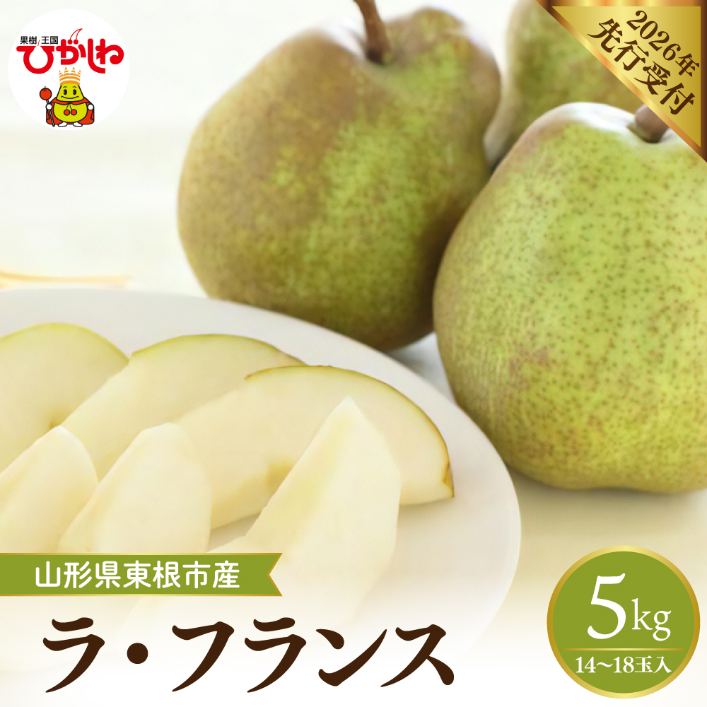 【2026年産先行予約】 フルーツの女王「ラ・フランス」 約5kg (14～18玉入) 山形県 東根市　hi026-060