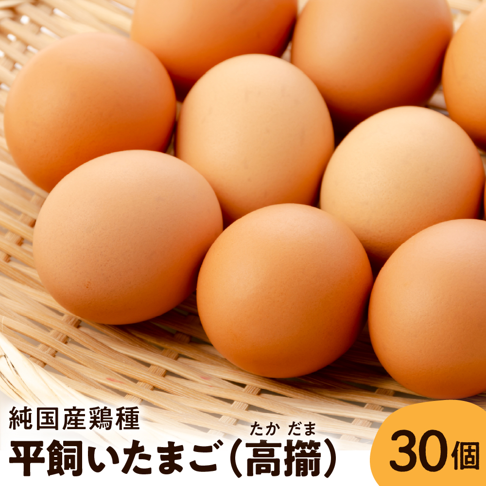 【山形県東根市産】 平飼いたまご 高擶 30個入 （破損補償含む）半澤鶏卵提供 山形 東根 hi071-001
