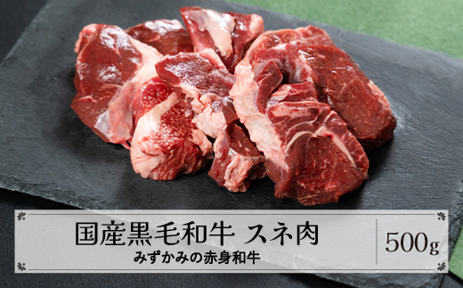 みずかみの赤身和牛 スネ肉 500g mz-wgncx500 スネ肉 約500g(寄附額11000円)