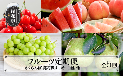 【先行予約】フルーツ定期便 全5回 さくらんぼ スイカ もも シャインマスカット ラ・フランス 秀品 令和8年6月~発送開始 令和8年産 2026年産 佐竹物産 ※沖縄・離島への配送不可 sb-ft5xx-b 全5回：寄附額50,000円