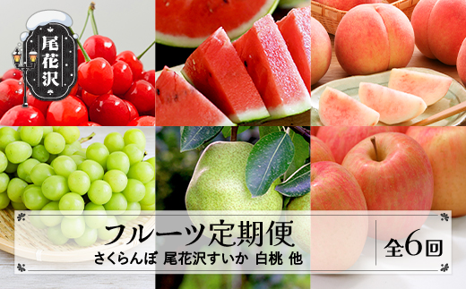 【先行予約】フルーツ定期便 全6回 さくらんぼ スイカ もも シャインマスカット ラ・フランス りんご 秀品 令和8年6月~発送開始 令和8年産 2026年産 佐竹物産 ※沖縄・離島への配送不可 sb-ft6xx-b 全6回：寄附額60,000円