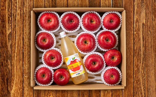 【令和7年産先行予約】 完熟みつ入りふじりんご 約4kg ＆ ふ