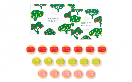 【日本の極み】 果実のめぐみそのままゼリー 3種 「りんご