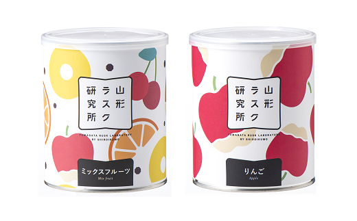 山形ラスク研究所 山形小麦ラスク 4缶セット (バニラ、さく