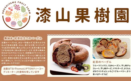 果樹園生まれの 「紅茶のベーグル」 おまかせ12個 『漆山果