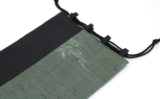 【障がい者支援】和のきんちゃく袋 2枚 ＋ ねこちゃんクリ