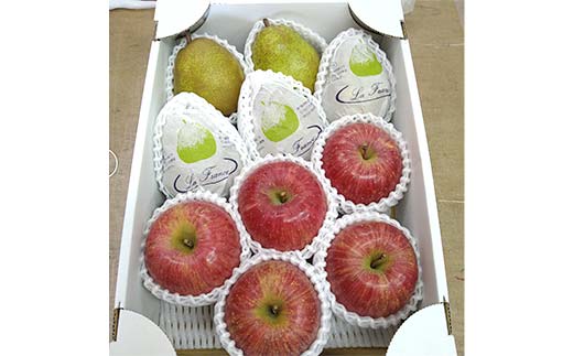 【令和7年産先行予約】 ラ・フランス & 完熟ふじりんご 詰