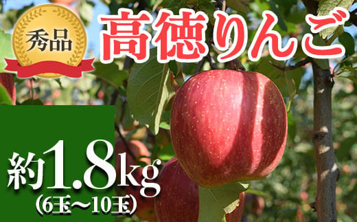 【令和8年産先行予約】 JA りんご 高徳 約1.8kg (6～10玉 秀以