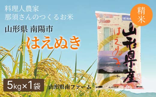 令和7年産 はえぬき (精米) 5kg 『山形県南ファーム』 米 白