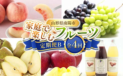 【令和8年産先行予約】 《定期便4回》 家庭で楽しむフルー