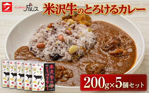 米沢牛のとろけるカレー (200g×5個セット) 『スパイスキッチ