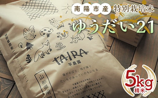 特別栽培米 ゆうだい２１ 5kg 『平農園』 山形南陽産 米 白