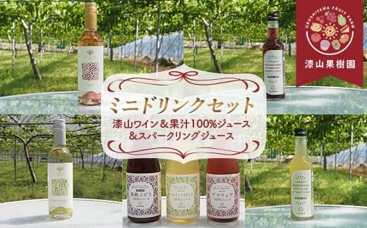 漆山果樹園ミニドリンクセット 「漆山ワイン ＆ 果汁100%ジ