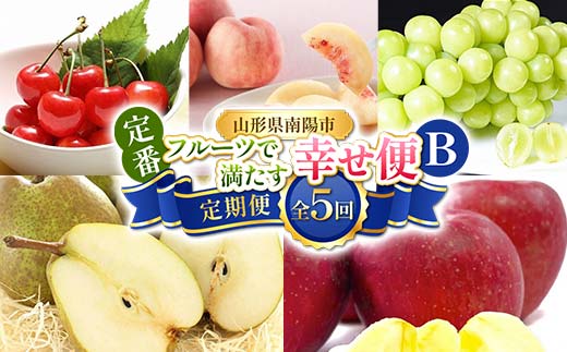 【令和8年産先行予約】 《定期便5回》 定番フルーツで満た