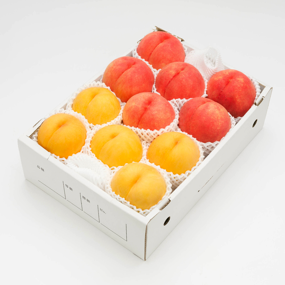 《先行予約》白桃＆有袋黄桃 秀品 品種おまかせ 化粧箱入り 約3kg 令和八年産 2026年産 山形県産 果物 ※沖縄・離島への配送不可 ns-mohot3