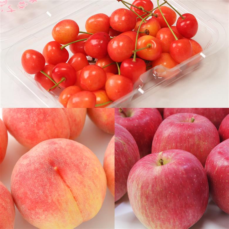 【先行予約】【フルーツ定期便】品種おまかせさくらんぼ・品種おまかせ白桃・サンふじ 秀品 全3回 果物 くだもの 山形県 山辺町 送料無料 tf-ft3shr-s ※沖縄・離島への配送不可