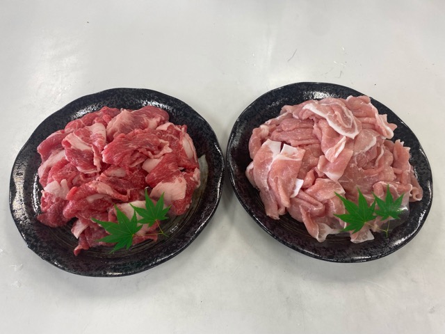 山形牛・舞米豚 切り落としセット(1.2kg) 牛肉 豚肉 国産 すき焼き F20A-935