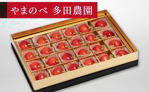 《先行予約》2026年 山形県産 珠玉紅秀峰 みやび箱24粒 やまのべ多田耕太郎のさくらんぼ サクランボ F20A-040
