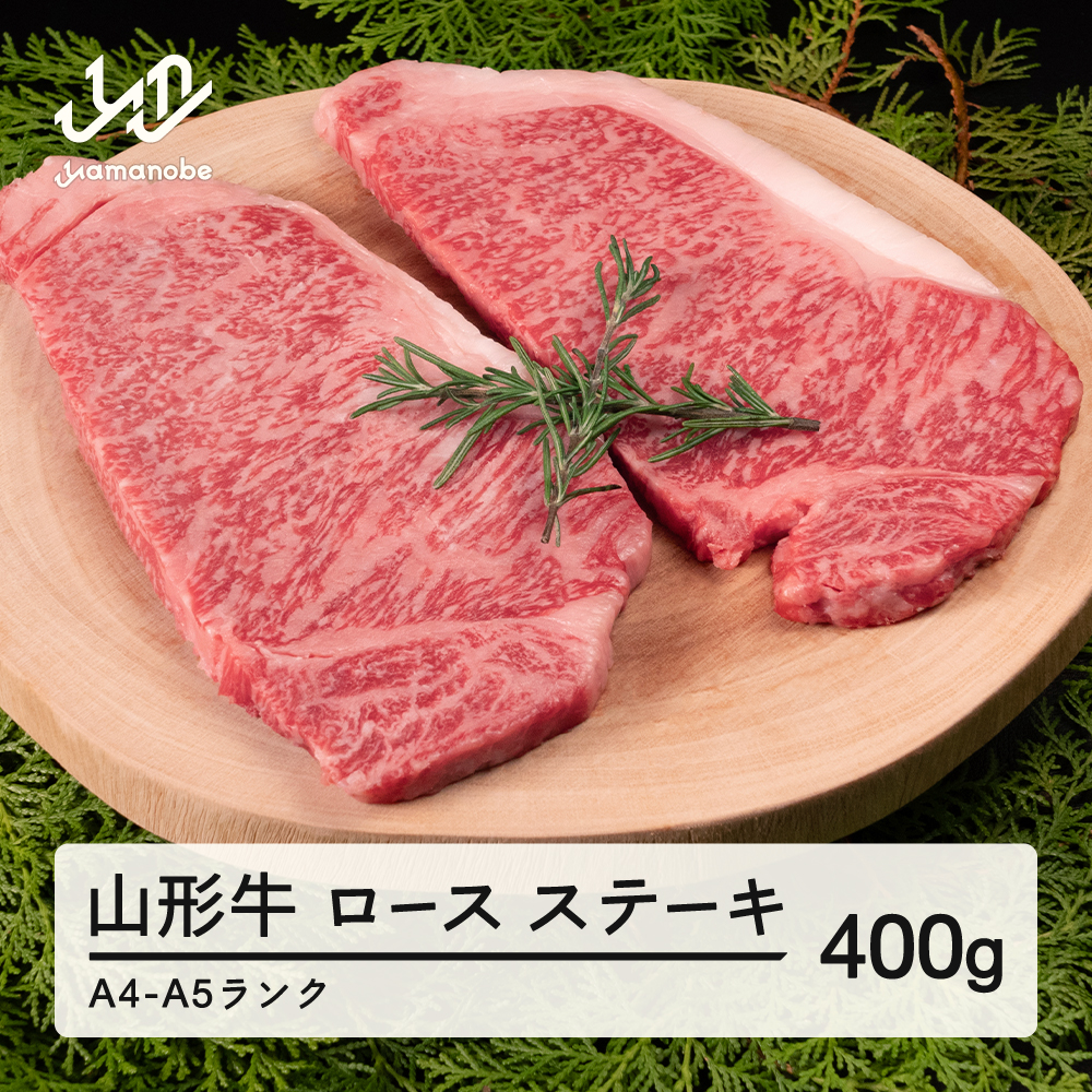 山形牛 ロース ステーキ 2枚 計400g A4-A5ランク 冷凍 高橋畜産 tc-gnrxt400