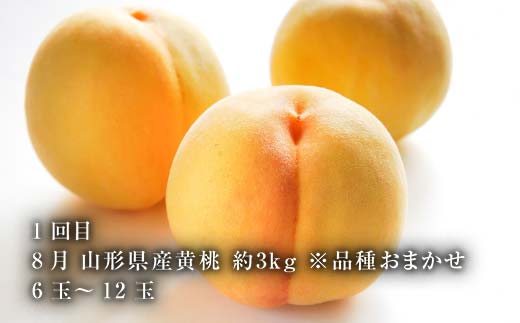 《2026年8月発送開始》山形県 至高のフルーツ！山形県極上フルーツ定期便 全3回 F4A-0457