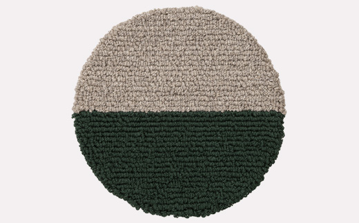 《穂積繊維工業》月山緞通スツールマット F4A-0246