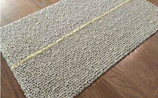《穂積繊維工業》バスマット llinell（イエロー） バスマット 玄関マット 天然素材 山形県 中山町 F4A-0300