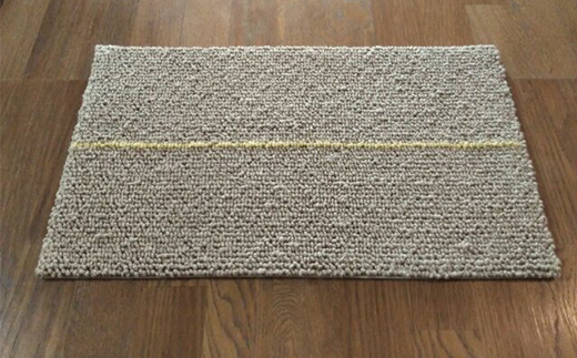 《穂積繊維工業》バスマット llinell（イエロー） バスマット 玄関マット 天然素材 山形県 中山町 F4A-0300