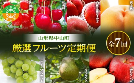《先行予約》山形県中山町 厳選フルーツ定期便 全7回 【2025年6月開始】 F4A-0368