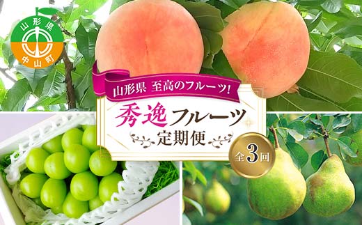 《2026年8月発送開始》山形県 至高のフルーツ！山形県秀逸フルーツ定期便 全3回 F4A-0455