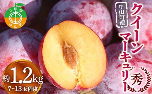中山町産クイーンマーキュリー 約1.2kg 7～13玉程度 秀 桃 もも フルーツ すもも スモモ 山形県産 F4A-0917