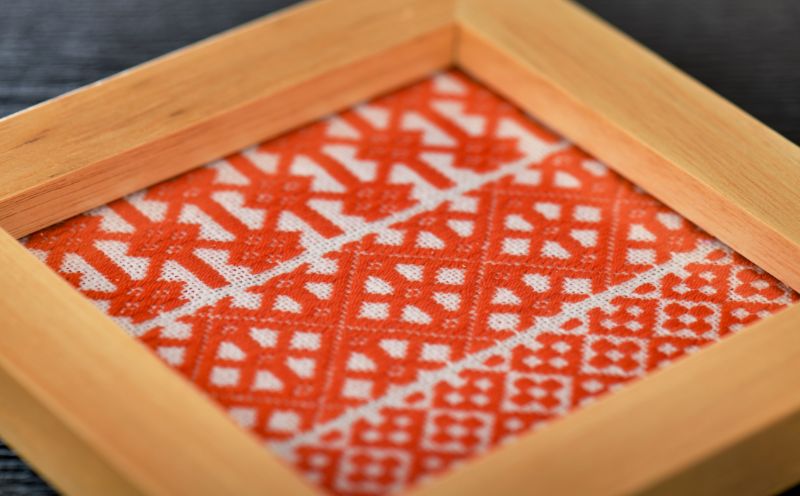 かほく紅こぎんフレーム 1点【オレンジ】