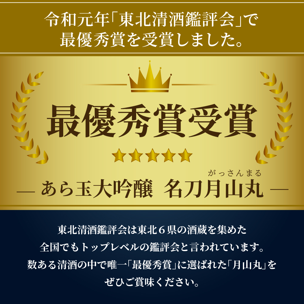 大吟醸名刀月山丸（720ml×1本）