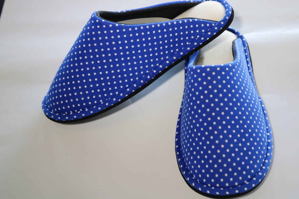 ☆ブルー・Mサイズ☆ ソフトスリッパ １足【軽くてやわらか】