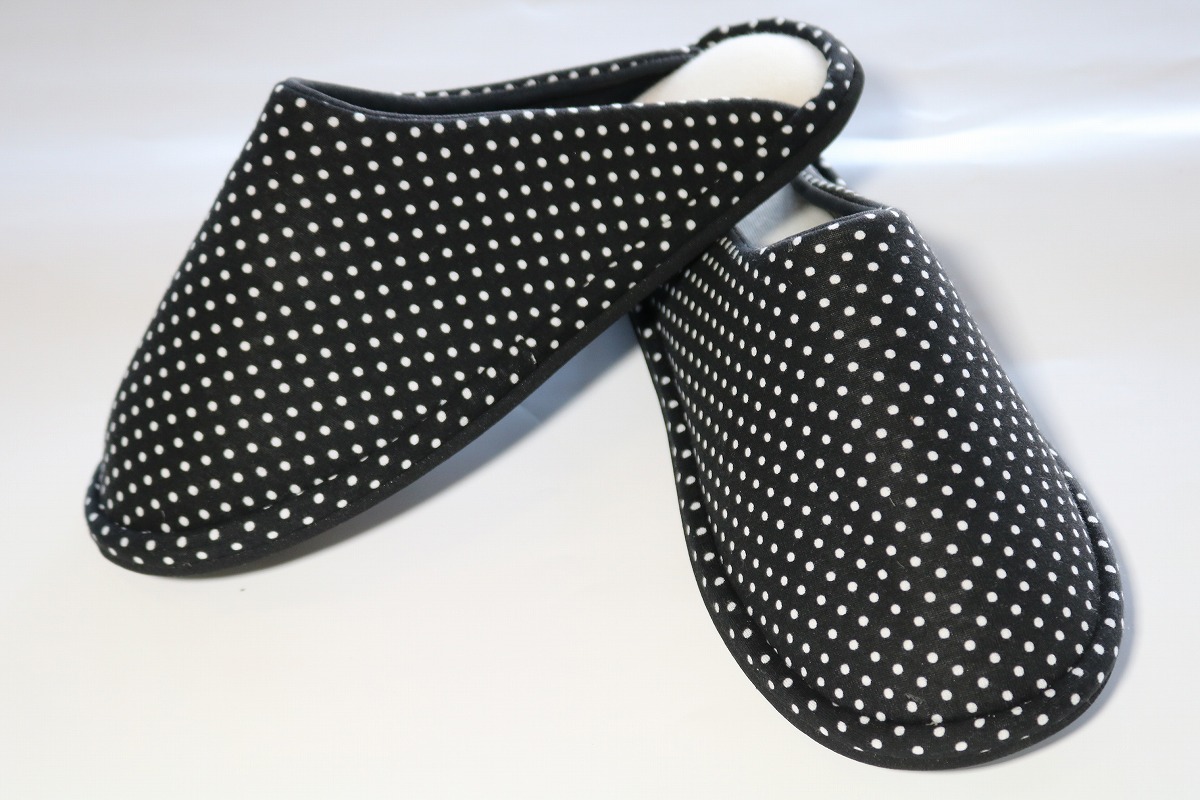 ☆ブラック・Mサイズ☆ ソフトスリッパ １足【軽くてやわらか】