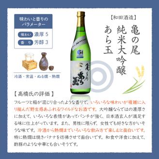 【数量限定】亀の尾 純米大吟醸 あら玉 1,800ml