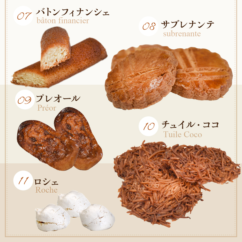 フランスの伝統焼き菓子6袋入り 種類おまかせ【緑茶園】 6袋入り（6種類）