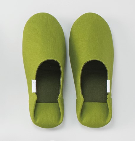 ☆Mサイズ・グリーン☆ 帆布バブーシュ１足 グリーン Mサイズ