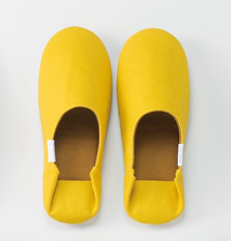 ☆Ｌサイズ・イエロー☆ 帆布バブーシュ１足 イエロー Lサイズ