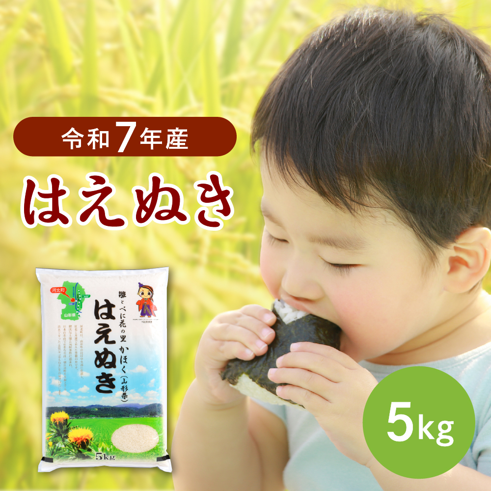 【令和7年産米】2026年3月下旬発送 はえぬき5kg 山形県産 【JAさがえ西村山】