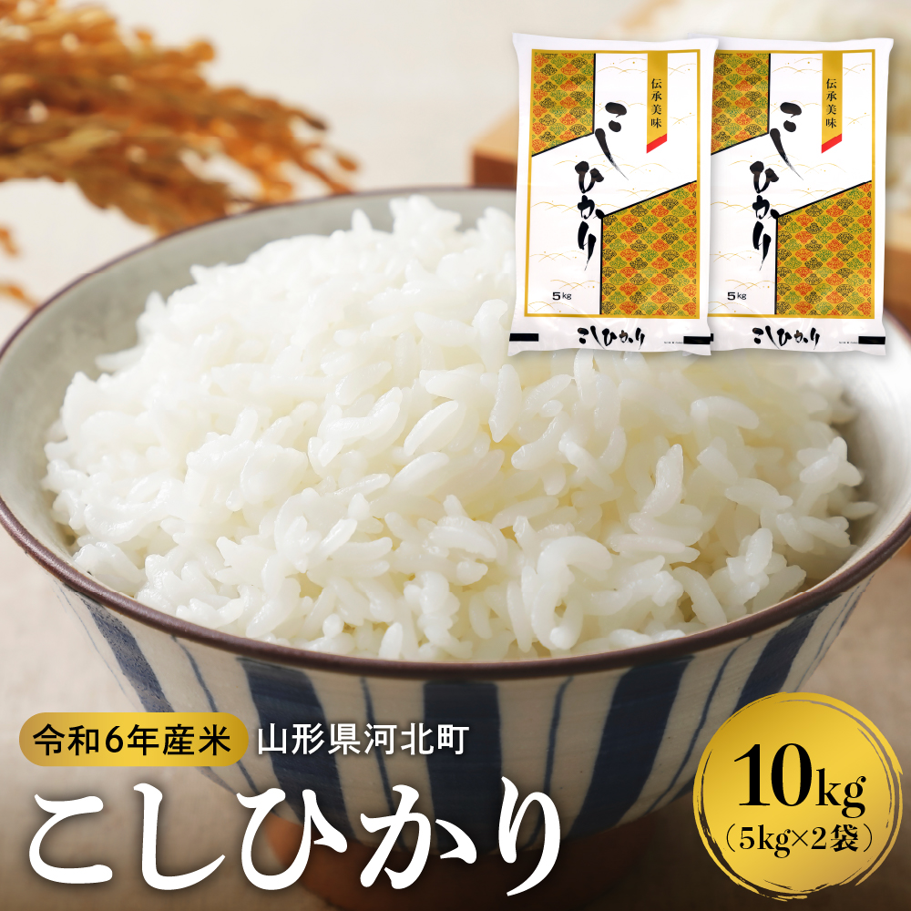 【令和6年産米】2025年5月下旬発送 こしひかり 10kg（5kg×2袋）山形県産 【米COMEかほく協同組合】