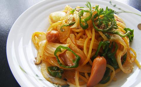 FYN9-478 【玉谷製麺所】たまやの生パスタ・ナポリタンセット（啓翁さくらパスタ付）めん 麺 麺類 山形県 西川町