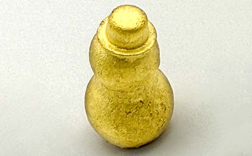 FYN6-377 西川町 工芸品 純金(K24) 雪だるま 41.0g 純金 金金 金 24金 K24 K ゴールド 日本製 ハンドメイド 手作り 置物 オブジェ 貴金属 ジュエリー 贈答 贈り物 ギフト 記念日 誕生日 プレゼント X線分析検査証明書付 山形県 月山